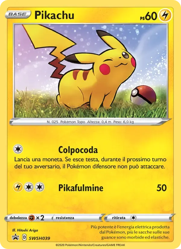 Pikachu — SPSC Promo SWSH039 Italian Pokémon card