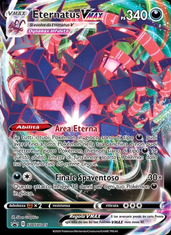 Eternatus VMAX — SPSC Promo SWSH045 Italian Pokémon card