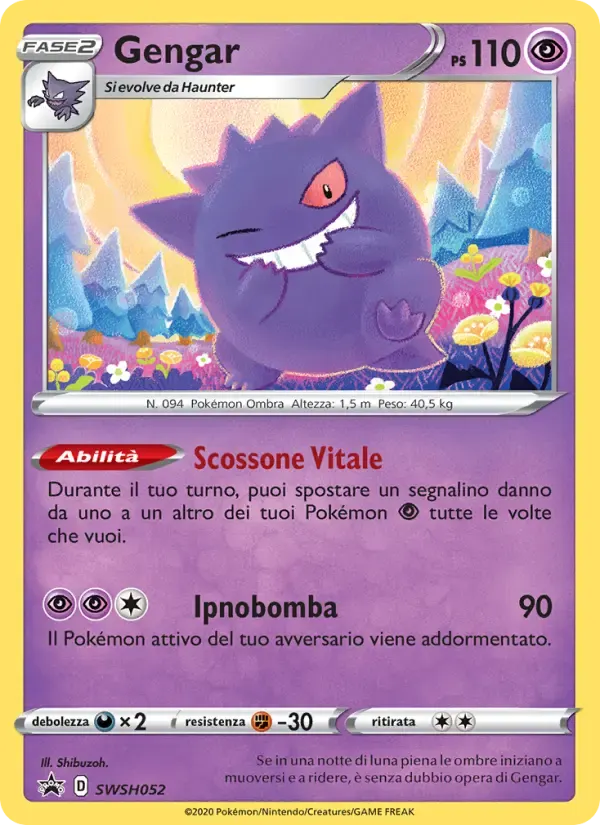 Gengar — SPSC Promo SWSH052 Italian Pokémon card