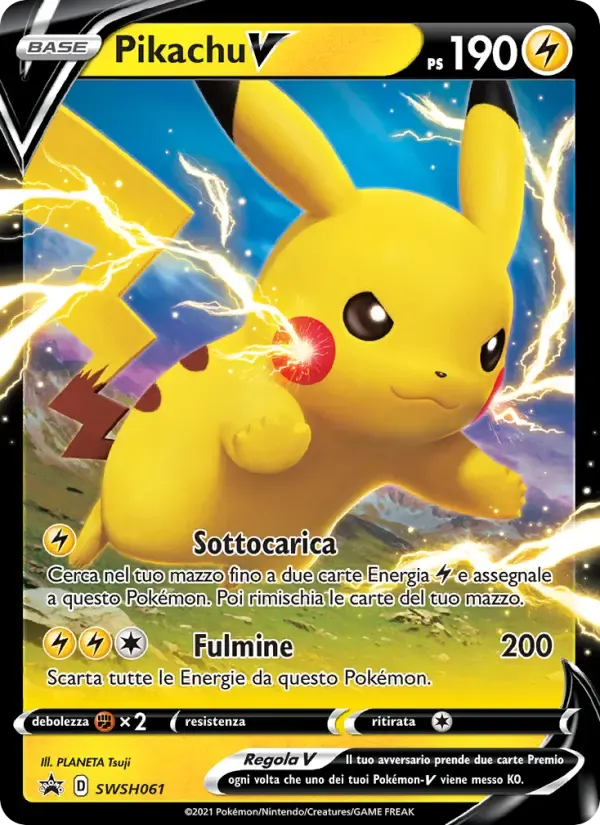 Pikachu V — SPSC Promo SWSH061 Italian Pokémon card