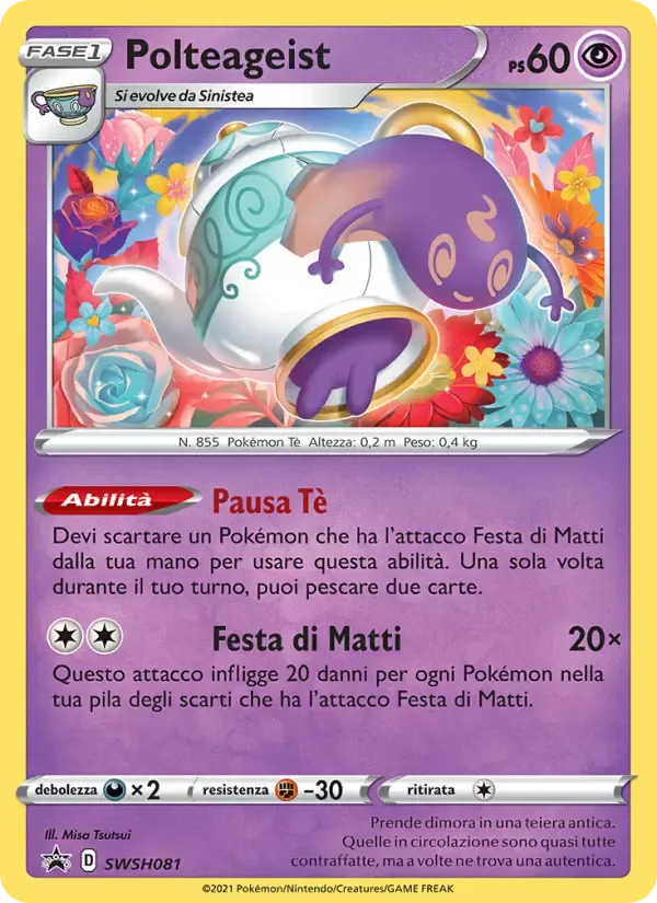 Polteageist — SPSC Promo SWSH081 Italian Pokémon card