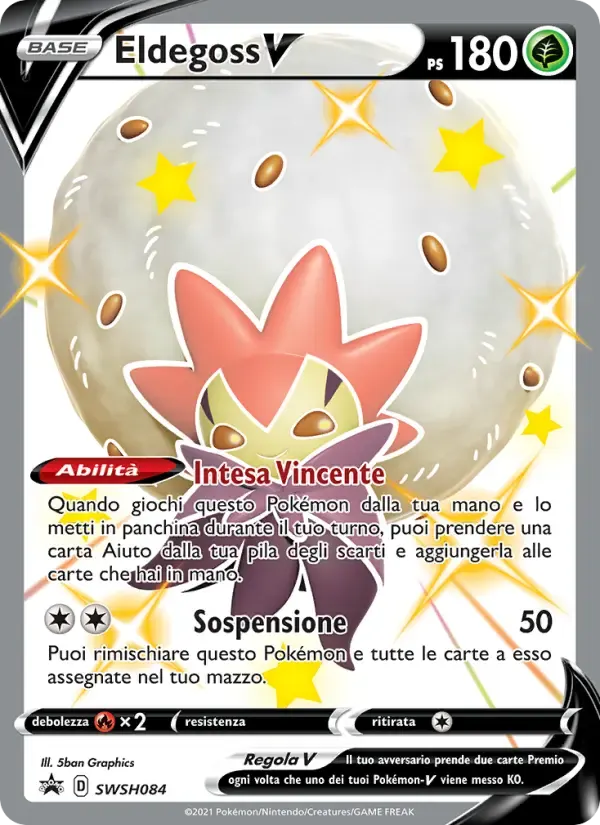 Eldegoss V — SPSC Promo SWSH084 Italian Pokémon card