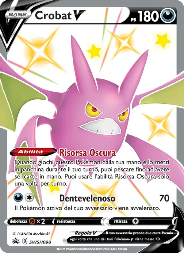 Crobat V — SPSC Promo SWSH098 Italian Pokémon card