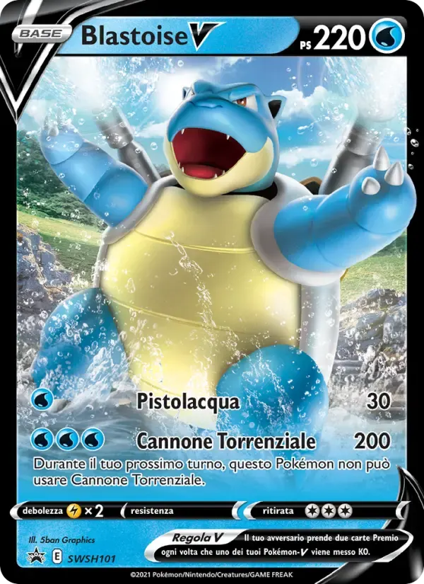 Blastoise V — SPSC Promo SWSH101 Italian Pokémon card