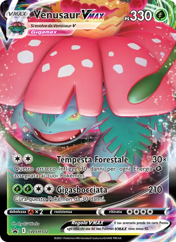 Venusaur VMAX — SPSC Promo SWSH102 Italian Pokémon card
