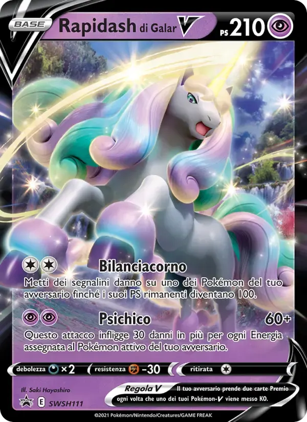Rapidash di Galar V — SPSC Promo SWSH111 Italian Pokémon card