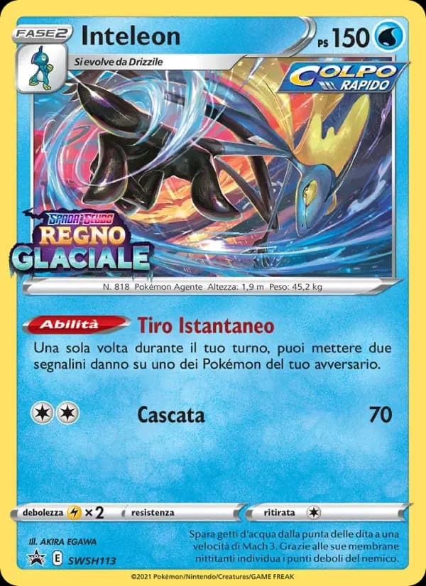 Inteleon — SPSC Promo SWSH113 Italian Pokémon card