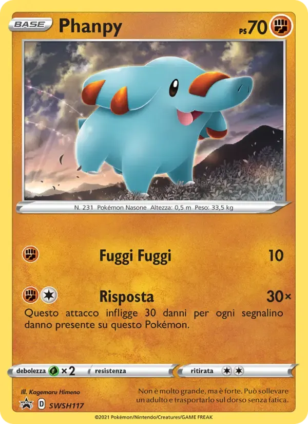Phanpy — SPSC Promo SWSH117 Italian Pokémon card