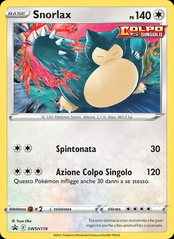 Snorlax — SPSC Promo SWSH119 Italian Pokémon card