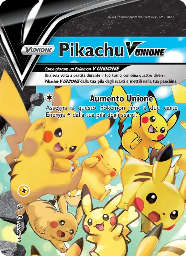 Pikachu V UNIONE — SPSC Promo SWSH139 Italian Pokémon card