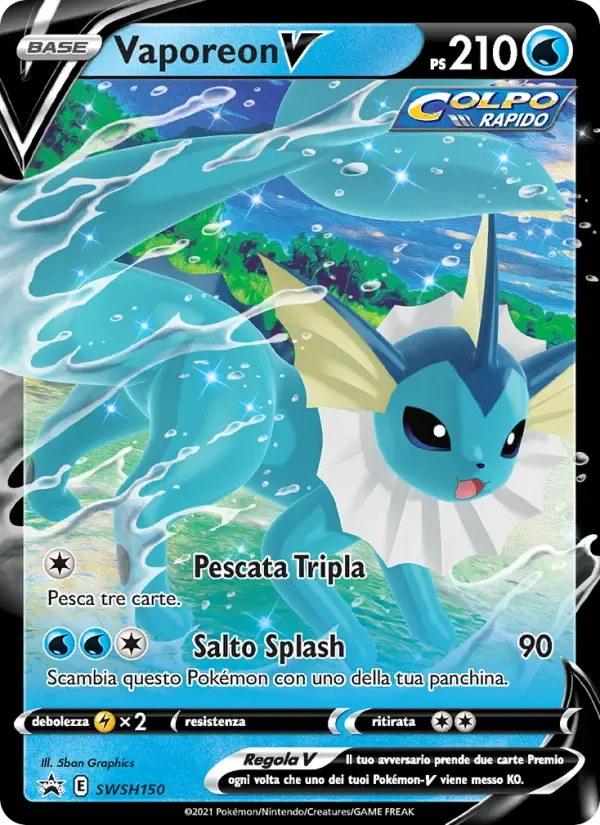 Vaporeon V — SPSC Promo SWSH150 Italian Pokémon card