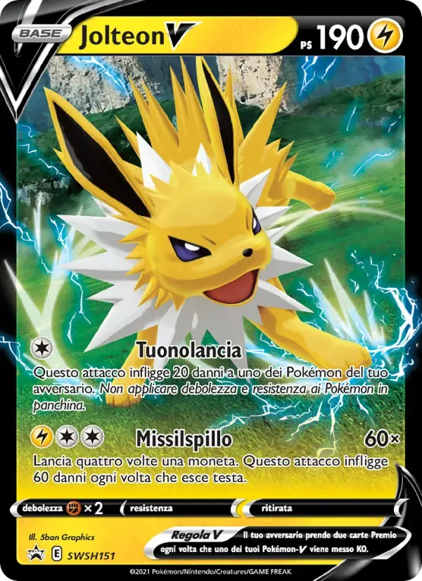 Jolteon V — SPSC Promo SWSH151 Italian Pokémon card