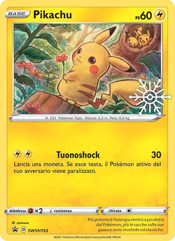 Pikachu — SPSC Promo SWSH153 Italian Pokémon card