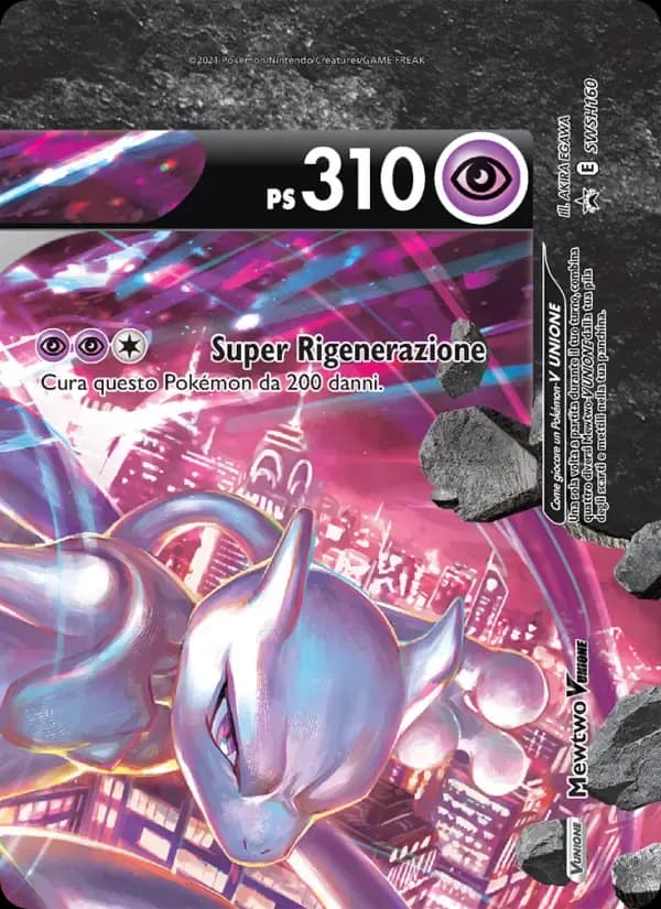 Mewtwo V UNIONE — SPSC Promo SWSH160 Italian Pokémon card
