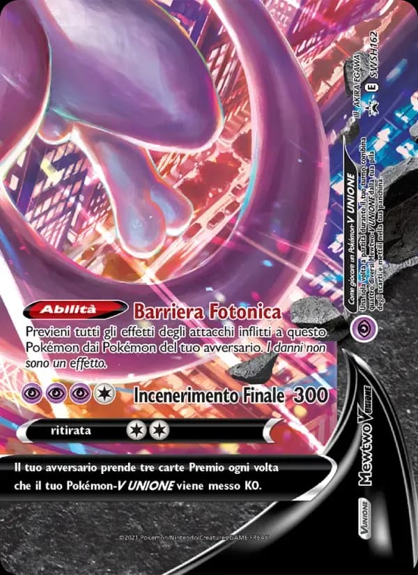Mewtwo V UNIONE — SPSC Promo SWSH162 Italian Pokémon card
