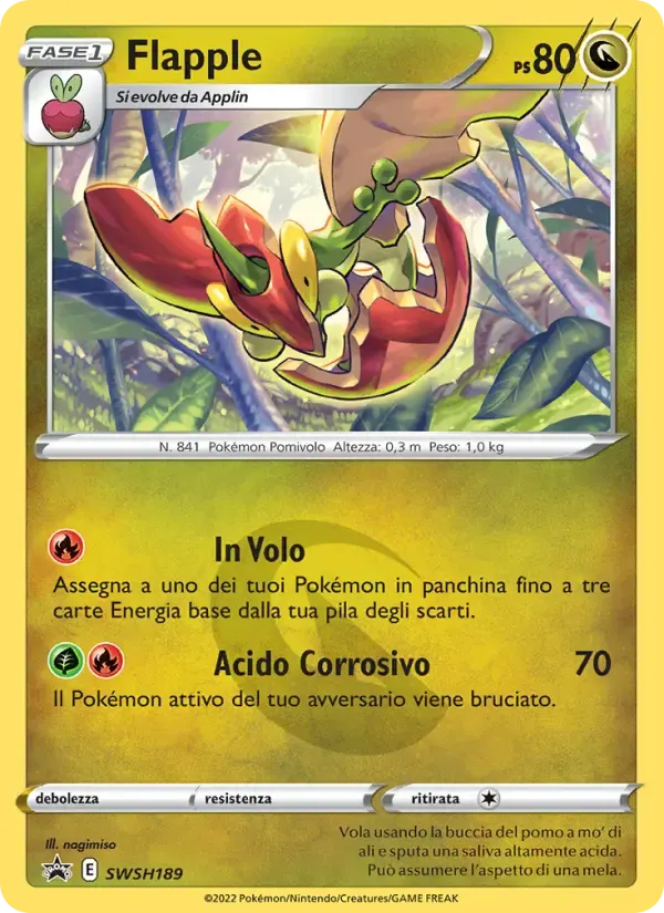 Flapple — SPSC Promo SWSH189 Italian Pokémon card