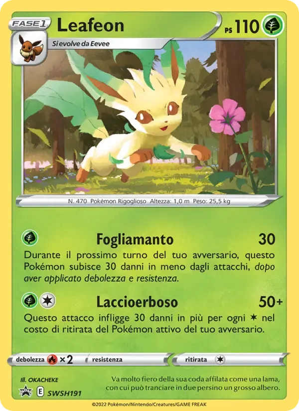 Leafeon — SPSC Promo SWSH191 Italian Pokémon card