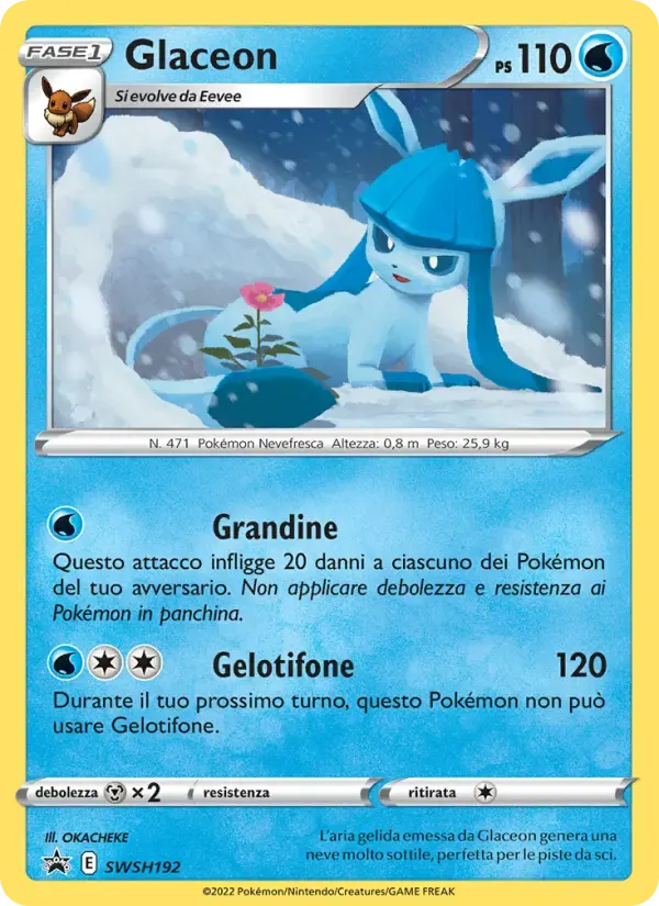 Glaceon — SPSC Promo SWSH192 Italian Pokémon card