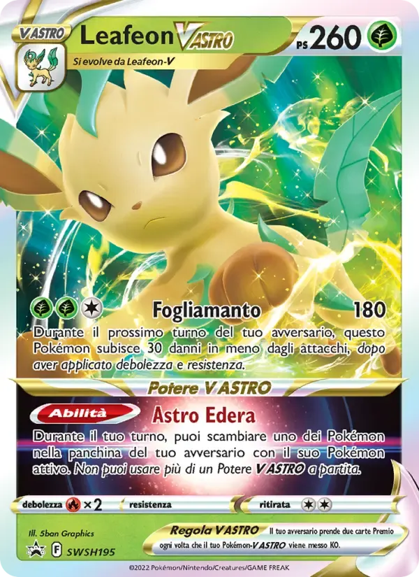 Leafeon V ASTRO — SPSC Promo SWSH195 Italian Pokémon card