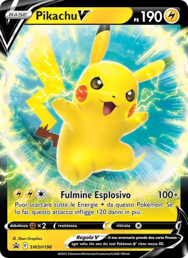 Pikachu V — SPSC Promo SWSH198 Italian Pokémon card