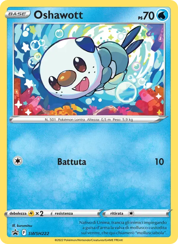 Oshawott — SPSC Promo SWSH222 Italian Pokémon card