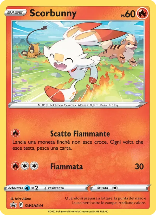 Scorbunny — SPSC Promo SWSH244 Italian Pokémon card