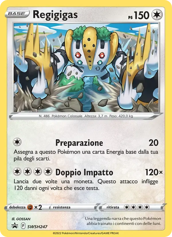Regigigas — SPSC Promo SWSH247 Italian Pokémon card