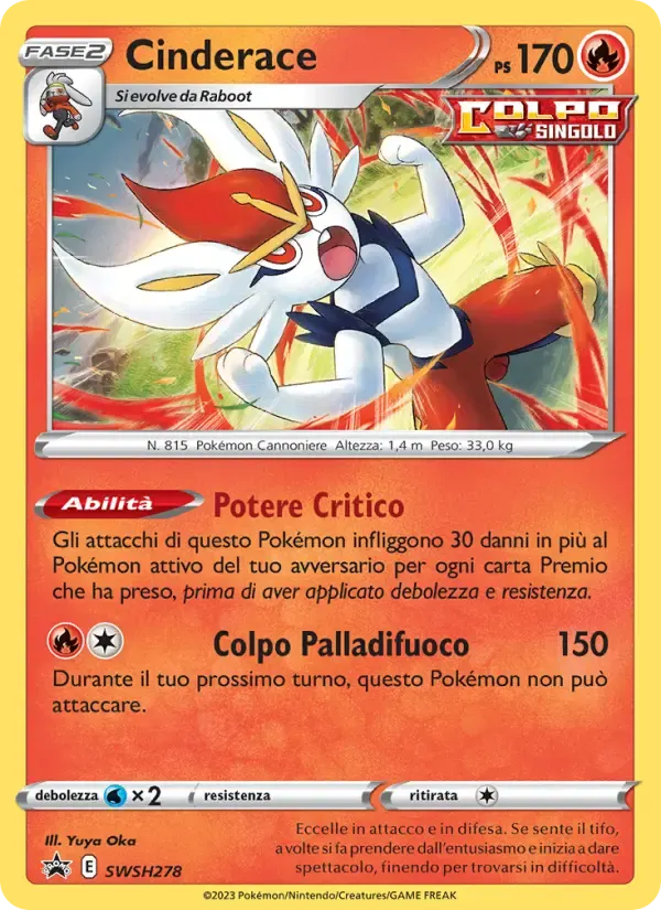 Cinderace — SPSC Promo SWSH278 Italian Pokémon card