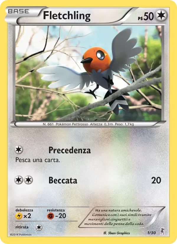 Fletchling — XY trainer Kit (Bisharp) 1 Italian Pokémon card