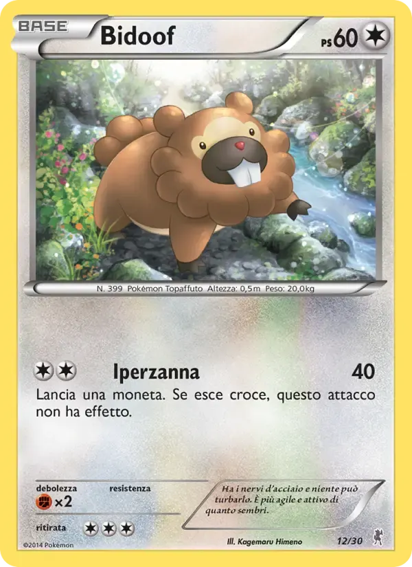 Bidoof — XY trainer Kit (Bisharp) 12 Italian Pokémon card