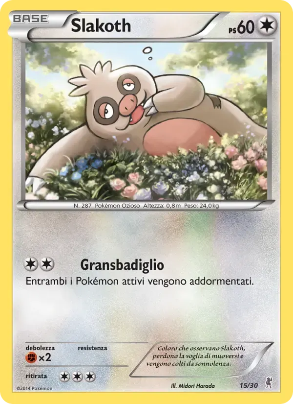 Slakoth — XY trainer Kit (Bisharp) 15 Italian Pokémon card