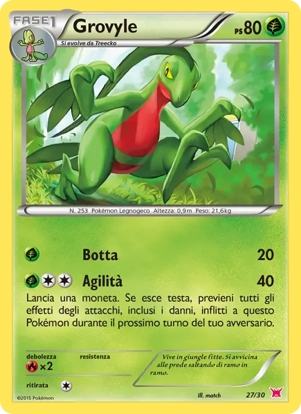 Grovyle — XY trainer Kit (Latias) 27 Italian Pokémon card