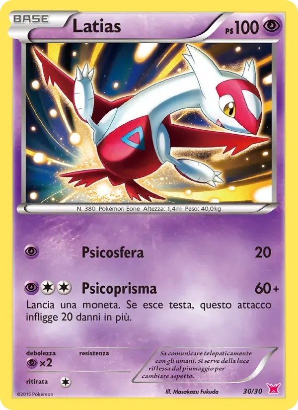 Latias — XY trainer Kit (Latias) 30 Italian Pokémon card