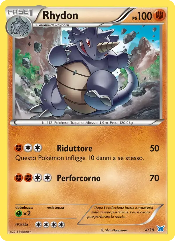 Rhydon — XY trainer Kit (Latios) 4 Italian Pokémon card