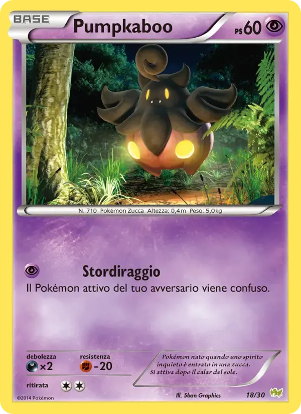 Pumpkaboo — XY trainer Kit (Noivern) 18 Italian Pokémon card