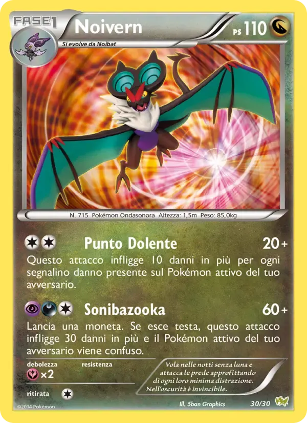 Noivern — XY trainer Kit (Noivern) 30 Italian Pokémon card