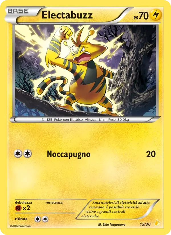 Electabuzz — XY trainer Kit (Pikachu Libre) 15 Italian Pokémon card