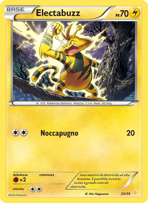 Electabuzz — XY trainer Kit (Pikachu Libre) 23 Italian Pokémon card