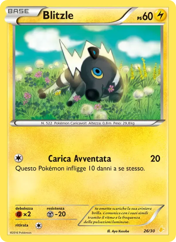 Blitzle — XY trainer Kit (Pikachu Libre) 26 Italian Pokémon card