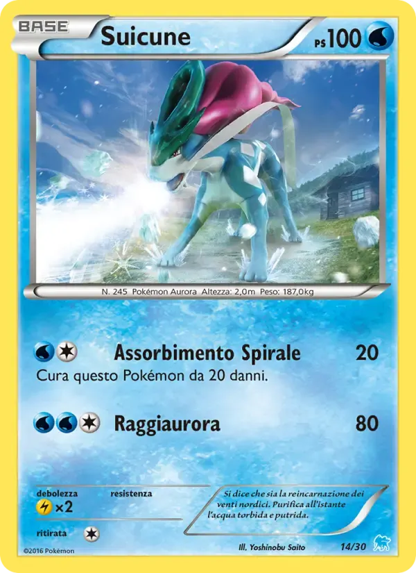 Suicune — XY trainer Kit (Suicune) 14 Italian Pokémon card