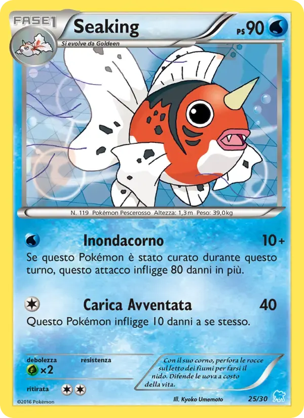 Seaking — XY trainer Kit (Suicune) 25 Italian Pokémon card
