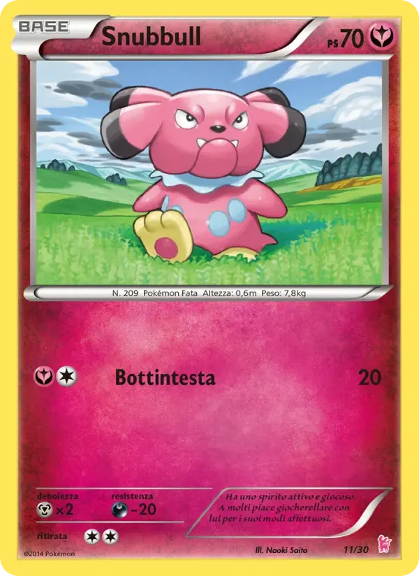 Snubbull — XY trainer Kit (Sylveon) 11 Italian Pokémon card