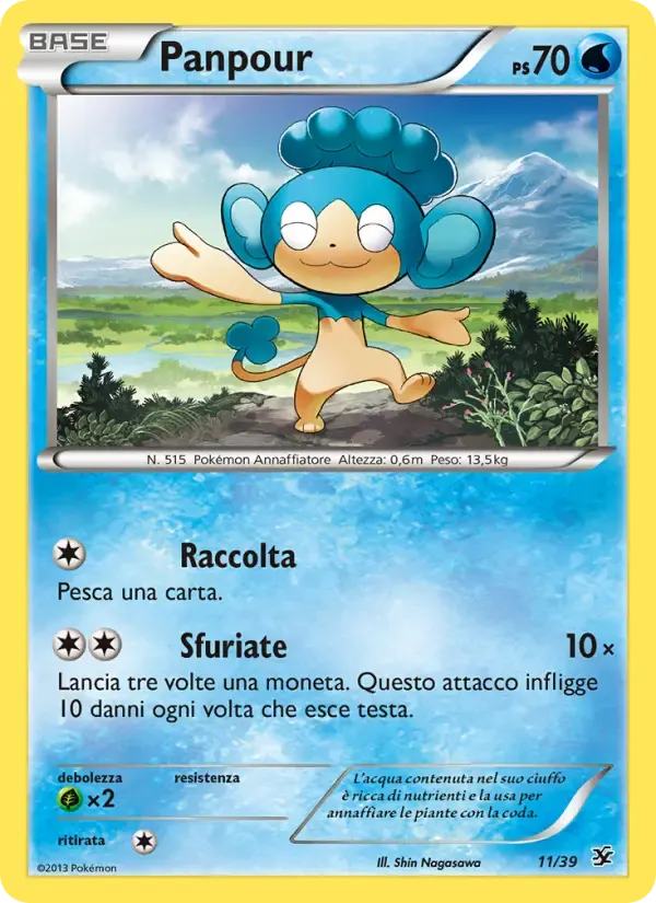 Panpour — Benvenuti a Kalos 11 Italian Pokémon card