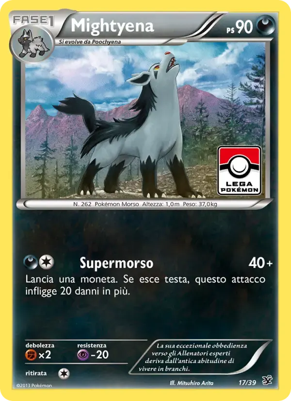 Mightyena — Benvenuti a Kalos 17 Italian Pokémon card