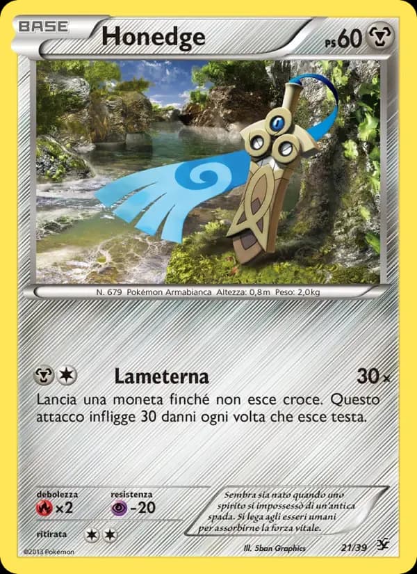 Honedge — Benvenuti a Kalos 21 Italian Pokémon card