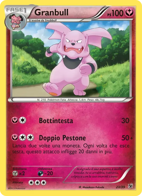 Granbull — Benvenuti a Kalos 23 Italian Pokémon card