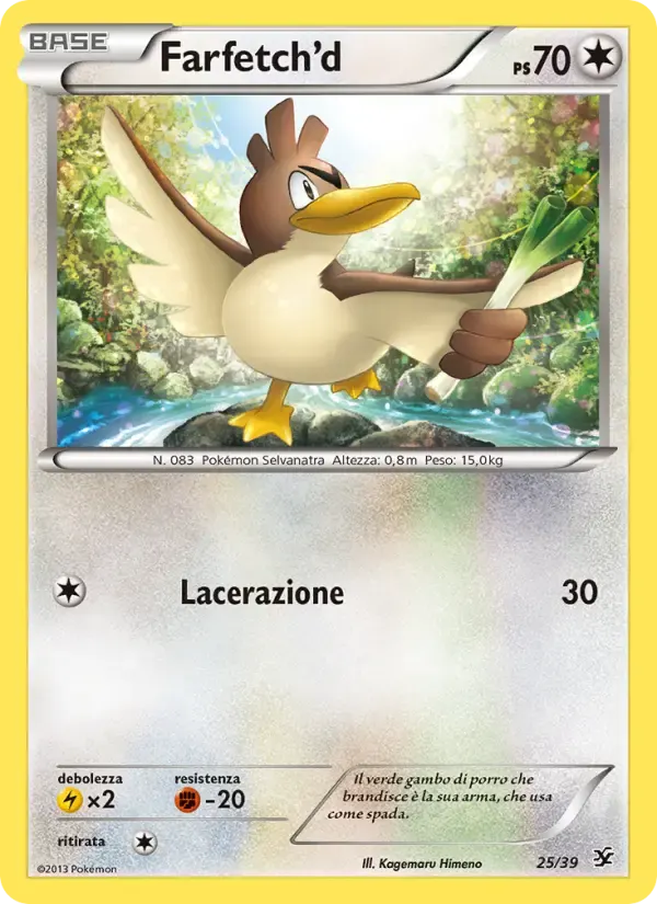 Farfetch'd — Benvenuti a Kalos 25 Italian Pokémon card