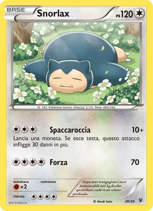 Snorlax — Benvenuti a Kalos 26 Italian Pokémon card