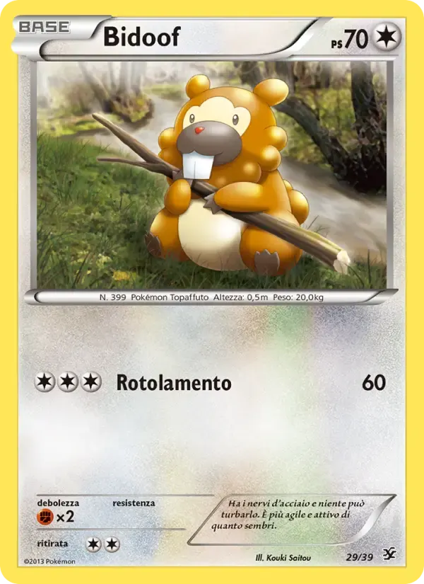 Bidoof — Benvenuti a Kalos 29 Italian Pokémon card