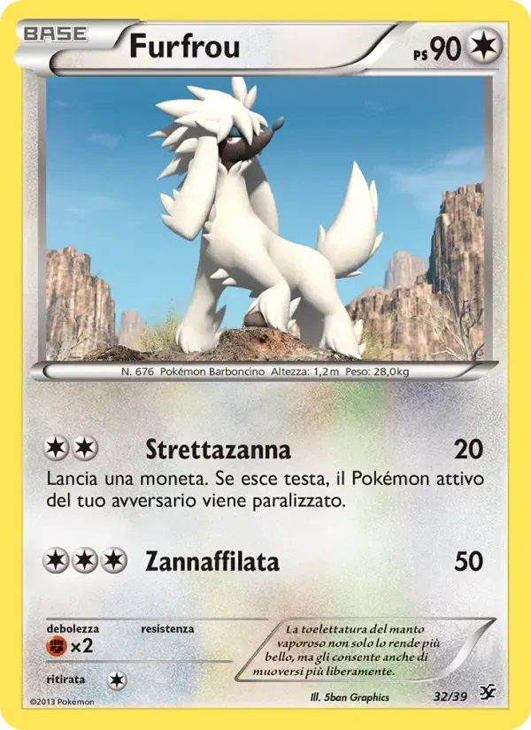 Furfrou — Benvenuti a Kalos 32 Italian Pokémon card
